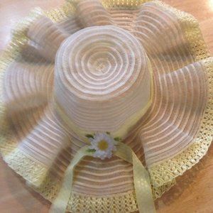 Yellow Polyester Floppy Hat